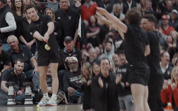 Blake Porter became a viral sensation after hitting an unbelievable full-court golf putt during halftime at Monday night’s basketball game against No. 4 Houston