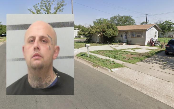 Eric Evans, 39, was arrested after a heated argument outside a home turned violent