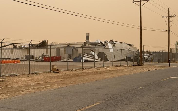 Wind Rips Though Roof on Clovis Hwy (US-84)