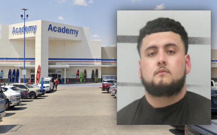 Travis Landin, 28, was arrested after allegedly attempting to steal over $1,500 worth of merchandise from Academy Sports