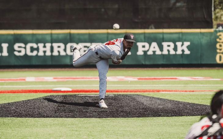 Texas Tech's Zane Petty on the mound for the Red Raiders against Houston