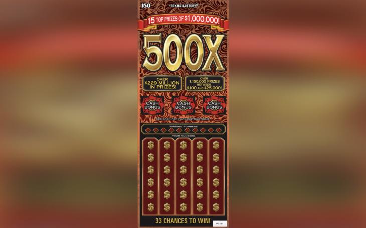 Texas Lottery 500x Game