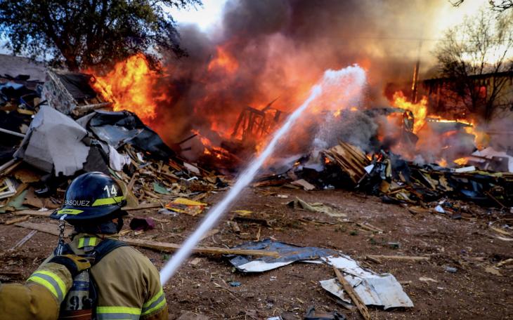 98th and Avenue P Blaze on March 23