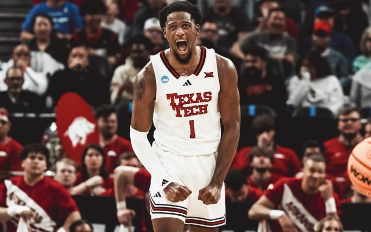 Texas Tech's Kevin Overton in action against Arkansas
