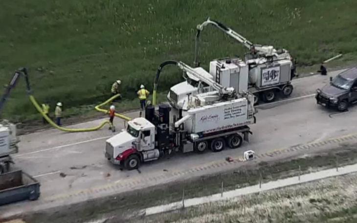 A semi-truck transporting millions of dimes overturned early Tuesday morning on U.S. Highway 81/287, spilling an estimated $800,000 in loose dimes across the southbound lanes.