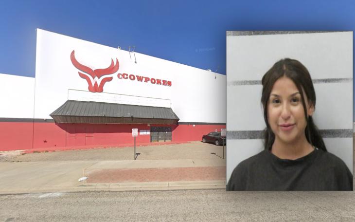 Mary Jane Arzola, 20, was arrested Sunday night after an altercation involving a crowbar in the parking lot of Cowpokes left two people injured, including one woman with a serious head wound.