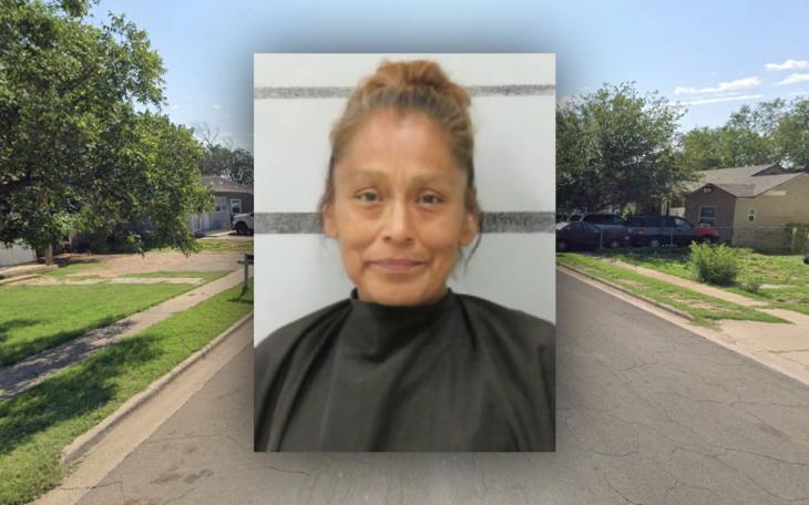 Christina Flores, 47, was arrested after a family argument over a stolen food stamp card escalated, with her allegedly throwing one cousin to the ground and striking a pregnant cousin in the face.