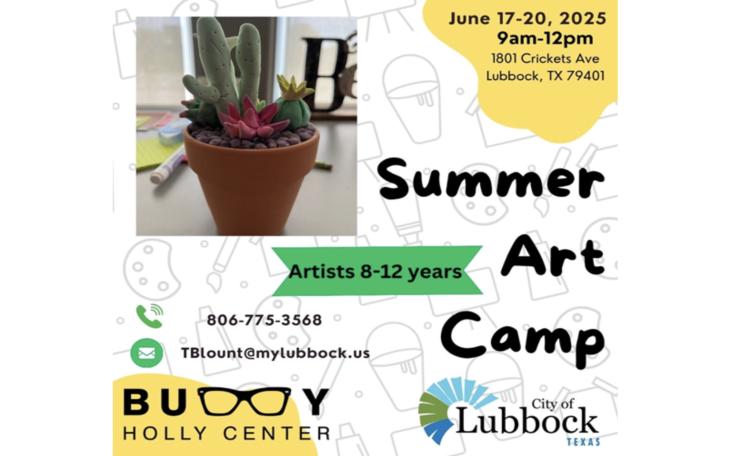 Summer Art Camp at Buddy Holly Center in June