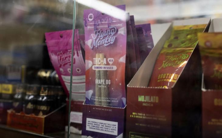 Products containing THC sit at a store in Austin, Texas, on May 5, 2025. Credit: Lorianne Willett/The Texas Tribune