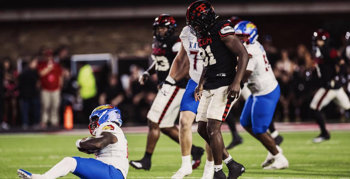Texas Tech's dominant defense in action against Kansas Texas Tech's dominant defense in action against Kansas